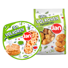 Jan volkoren pannenkoeken of poffertjes